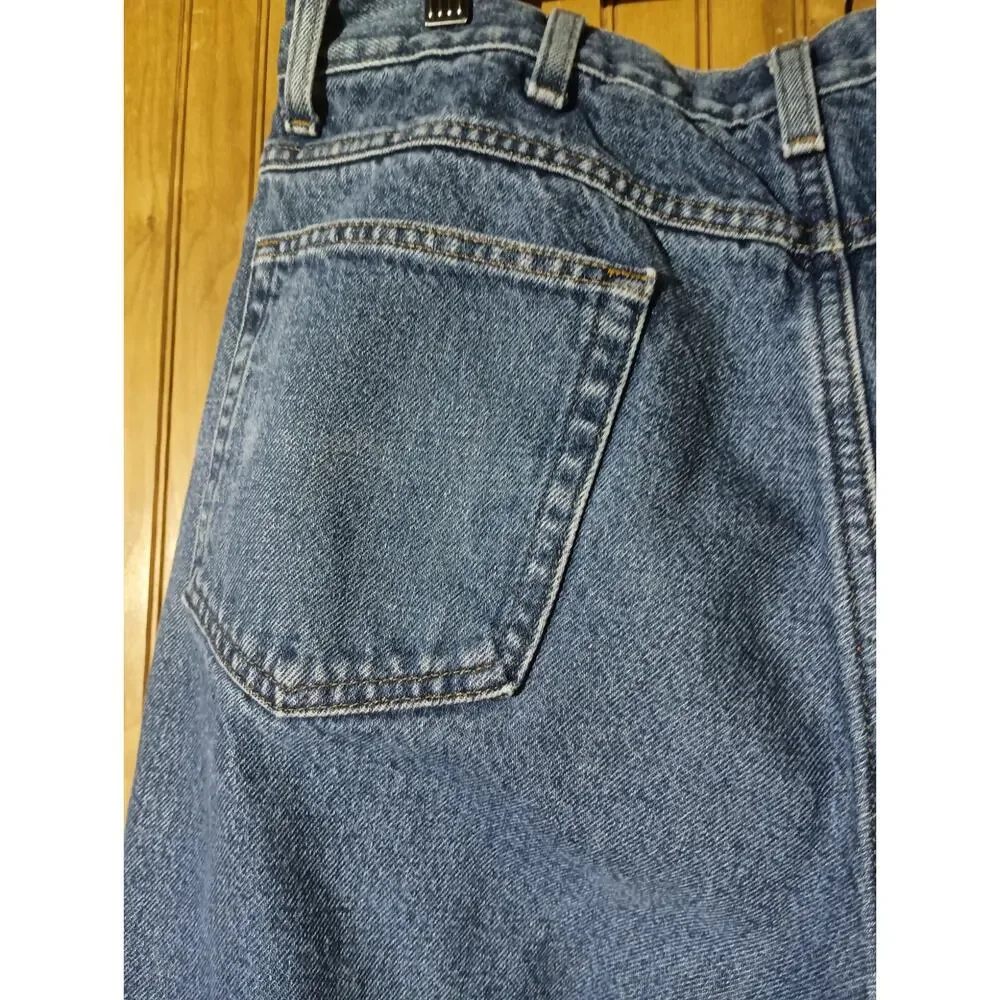LL BEAN Men's Size 34/30 100% Cotton Relaxed Fit Flannel Lined Jeans Fall Denim